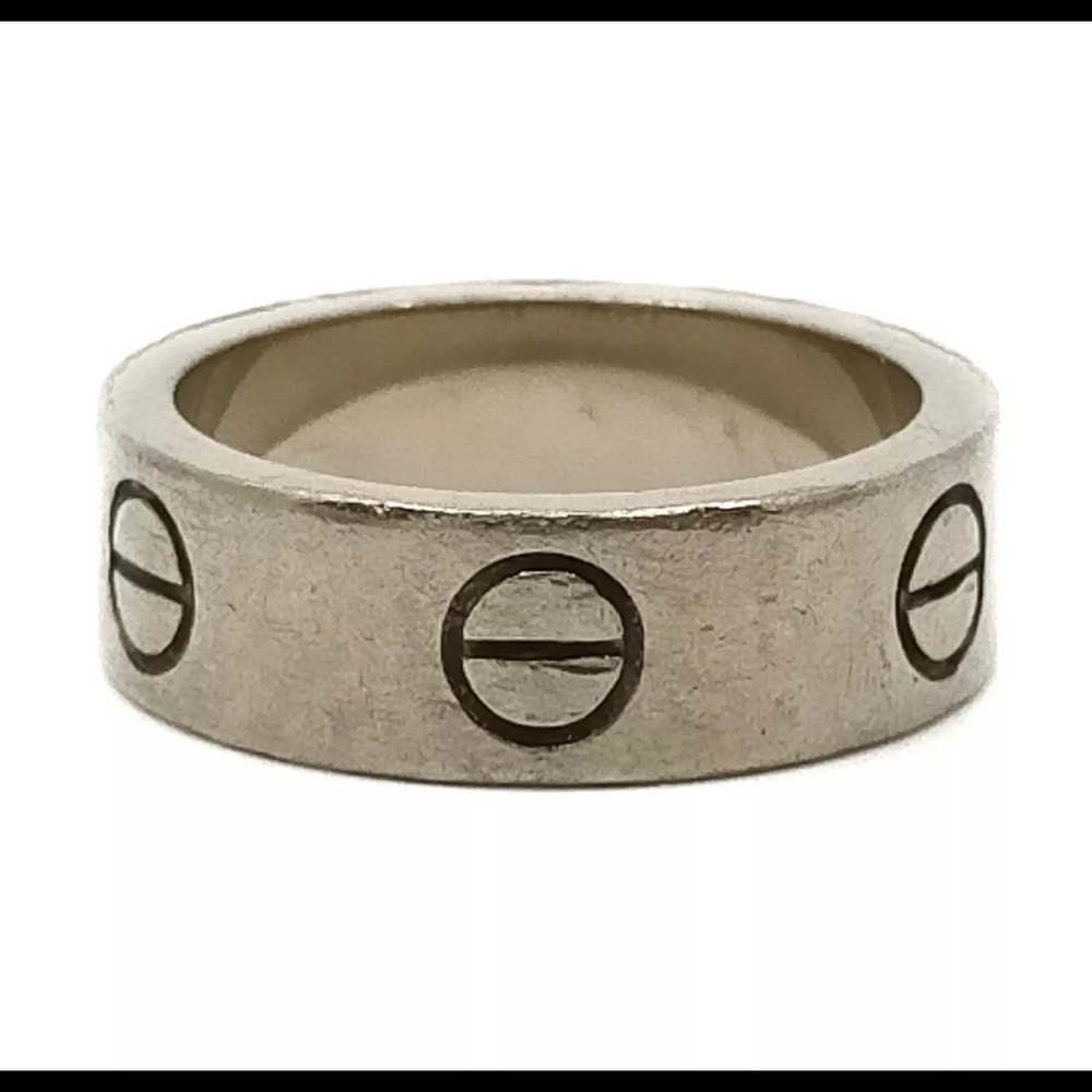 Cartier thick love band ring 18k white gold - Picture 5 of 15